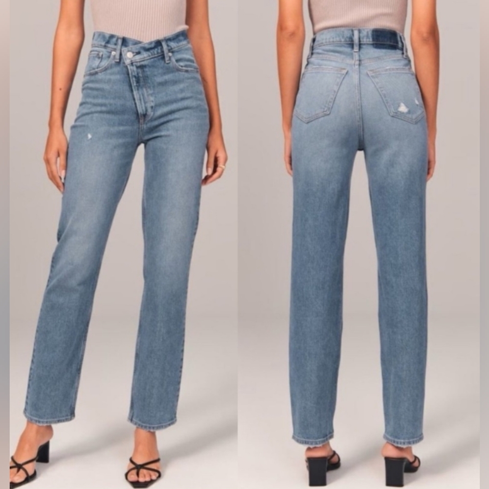 Abercrombie & Fitch The '90s Straight Ultra Hight Rise Jeans Sz 26 Long